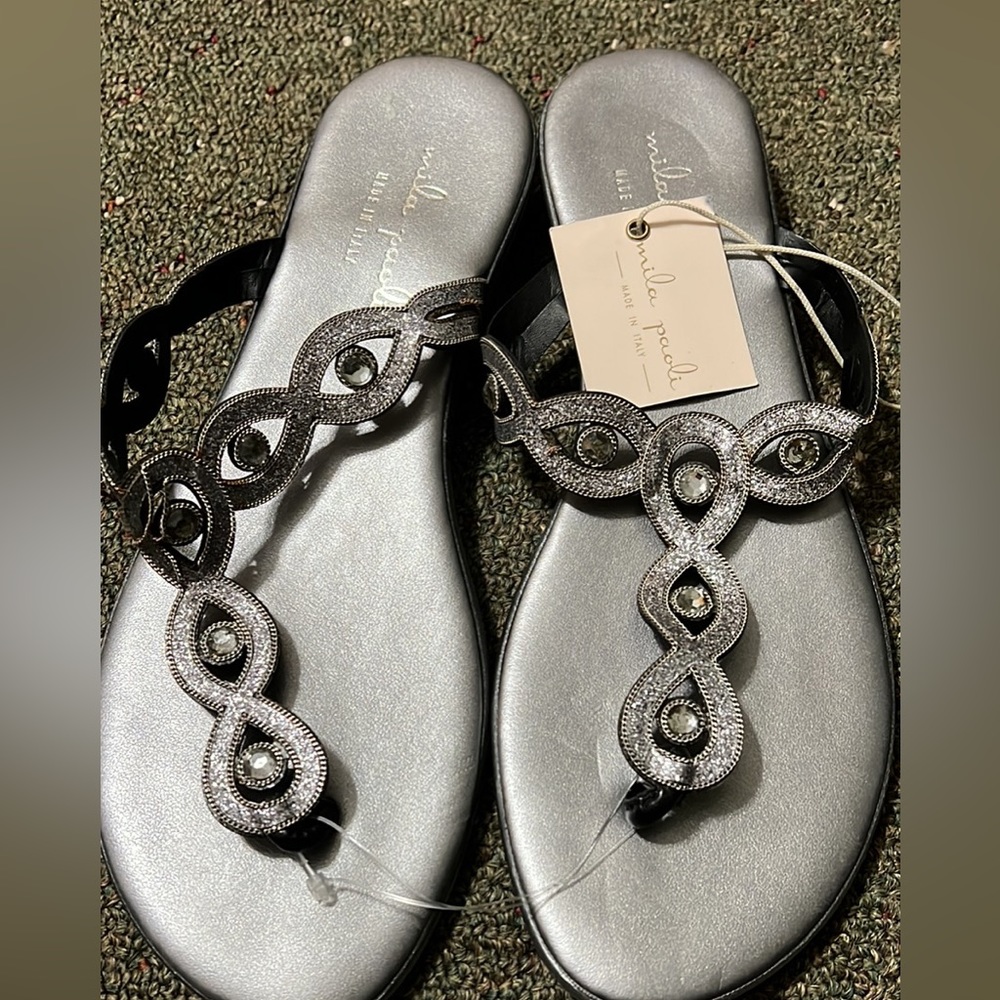 Silver sandals
